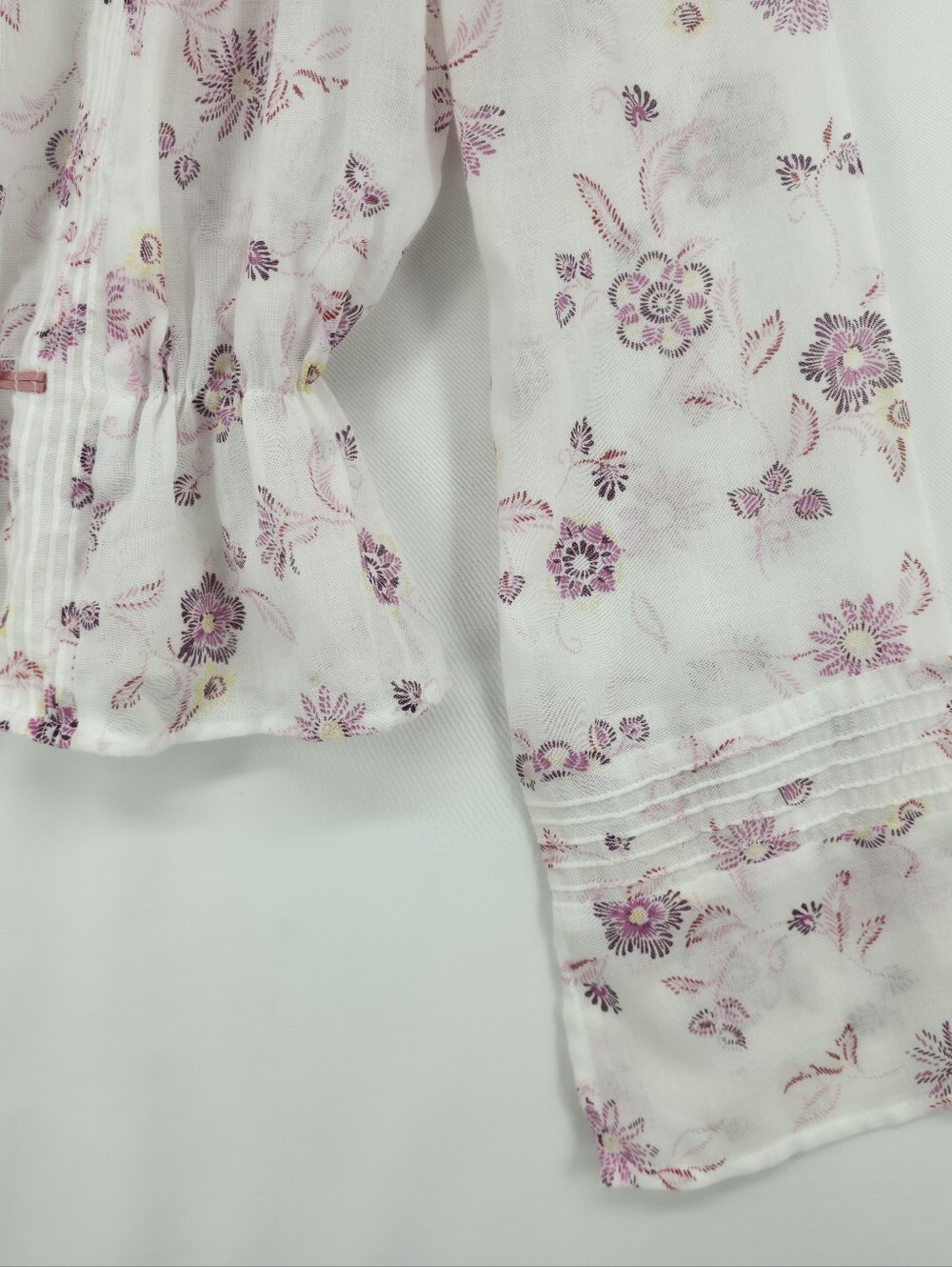 Vintage Onion Romantic Bohemian Sheer Floral Bell Sleeve Fairycore Y2K Blouse S - Picture 8 of 16